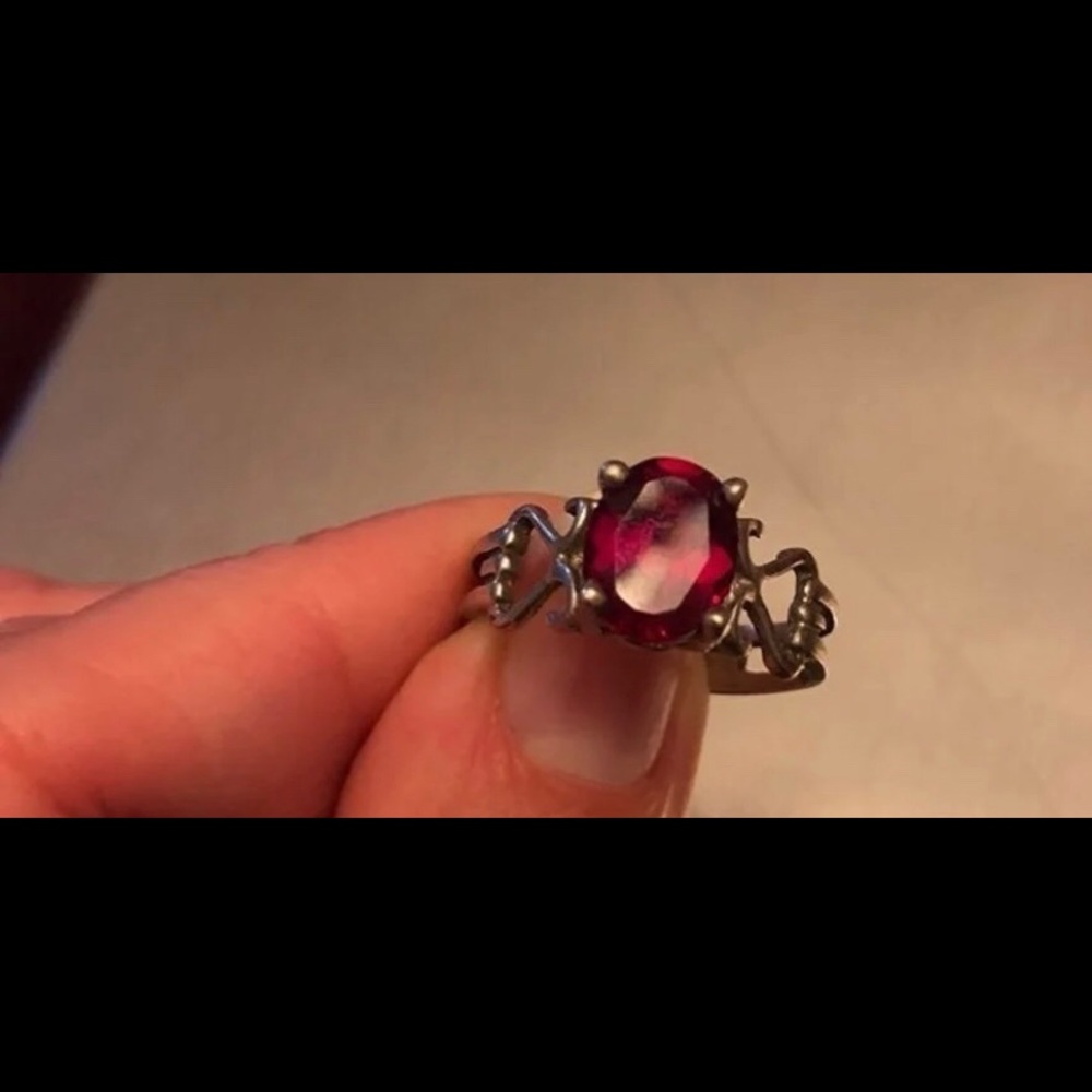 Sterling Silver 925 ruby ring size 8.5